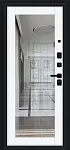 Дверь Флэш МФ/SBlack Букле черное/White Silk BR6199 фото
