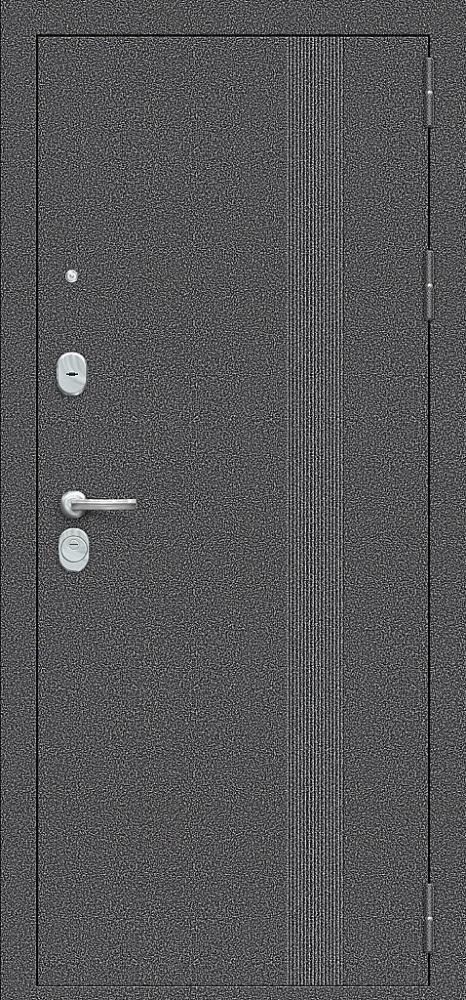 Дверь Тайга-9 Вертикаль Антик Серебряный/Белый BR5595
