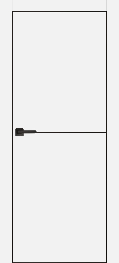 Межкомнатная дверь PX-19 черная кромка с 4-х ст. Белый