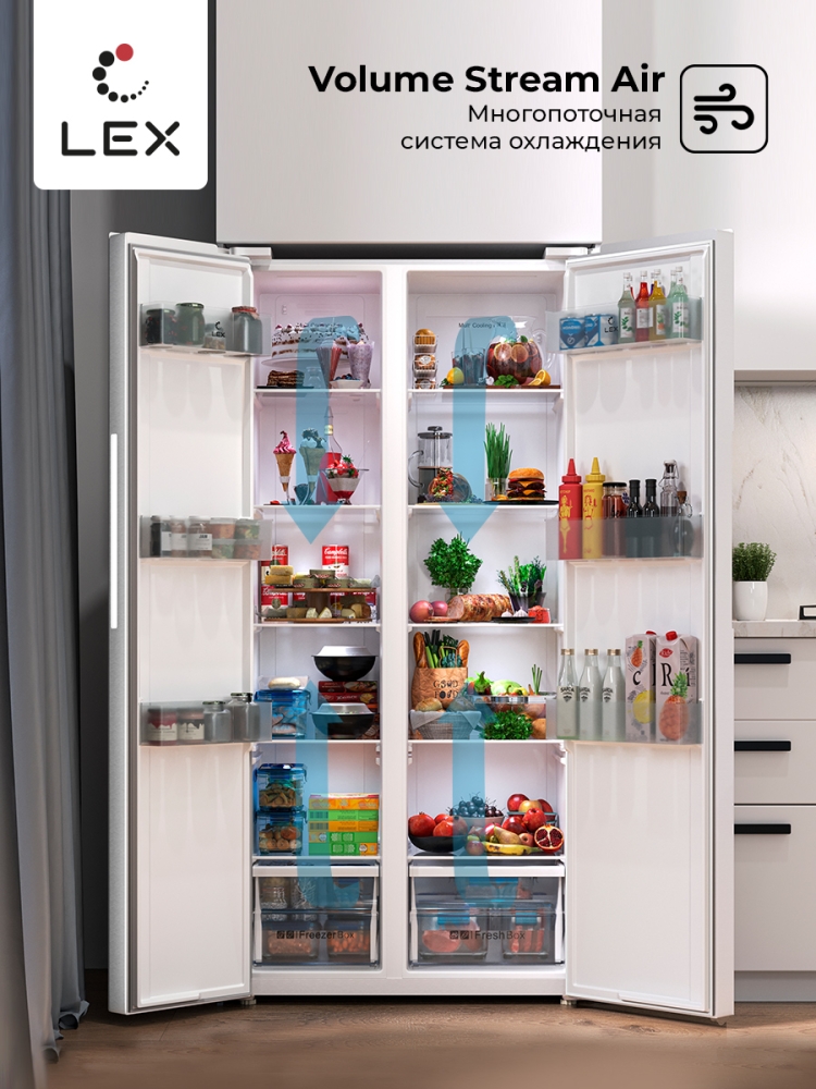 Товар Холодильник Холодильник двухкамерный отдельностоящий LEX LSB520WID