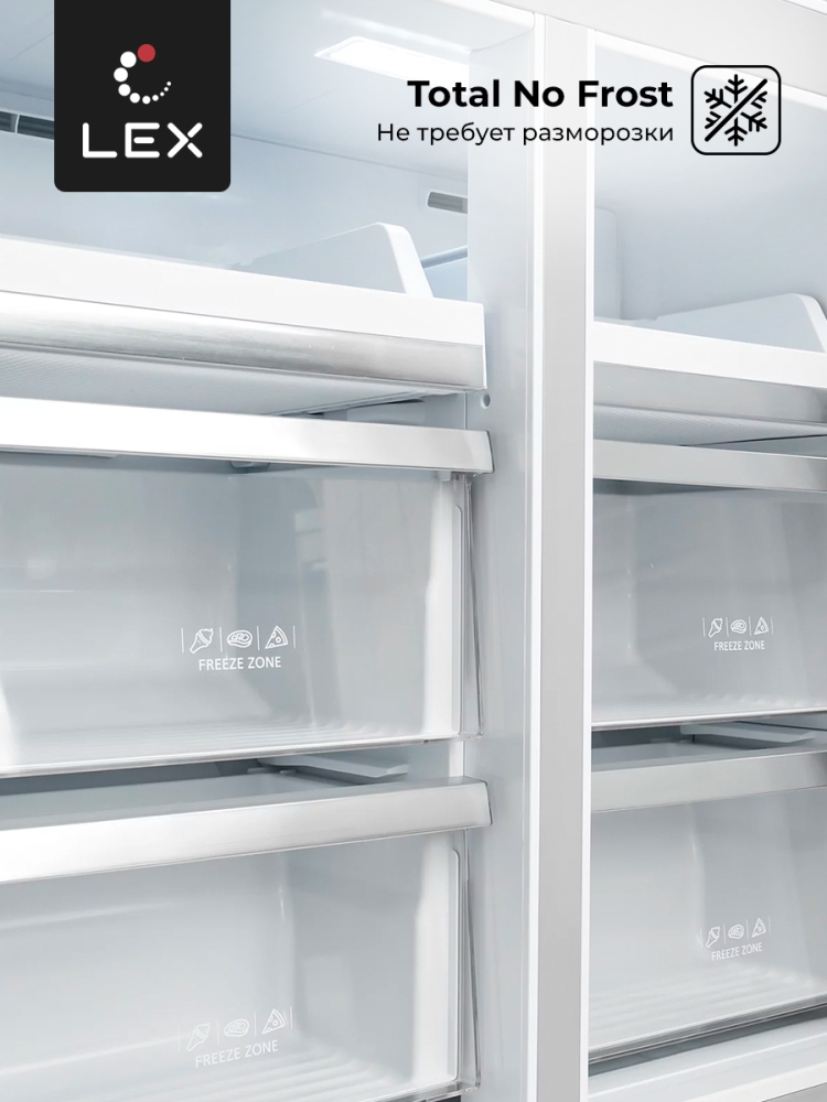 Товар Холодильник Холодильник  трехкамерный отдельностоящий с инвертором LEX LCD505BlOrID
