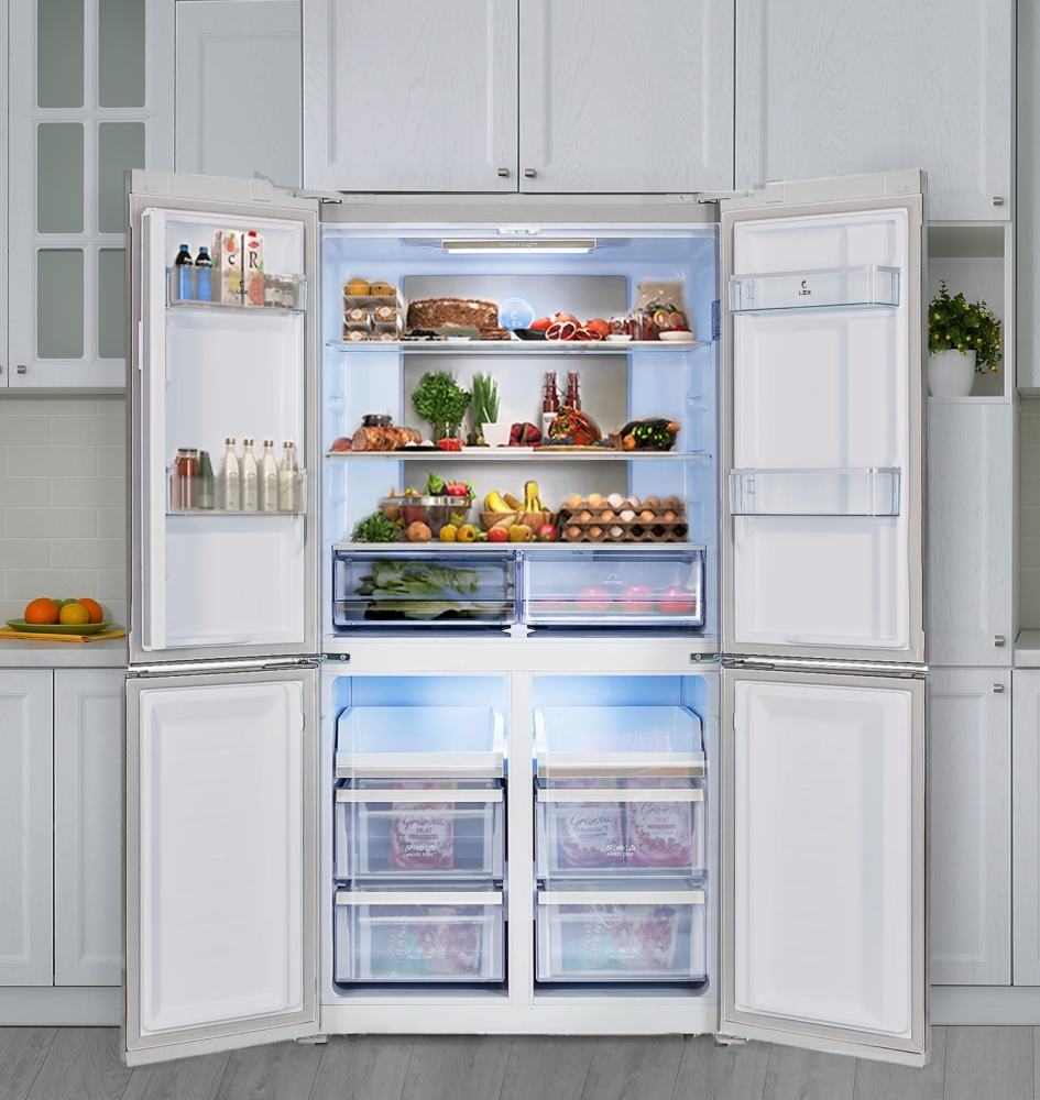 Товар Холодильник Холодильник  трехкамерный отдельностоящий LEX LCD505WID