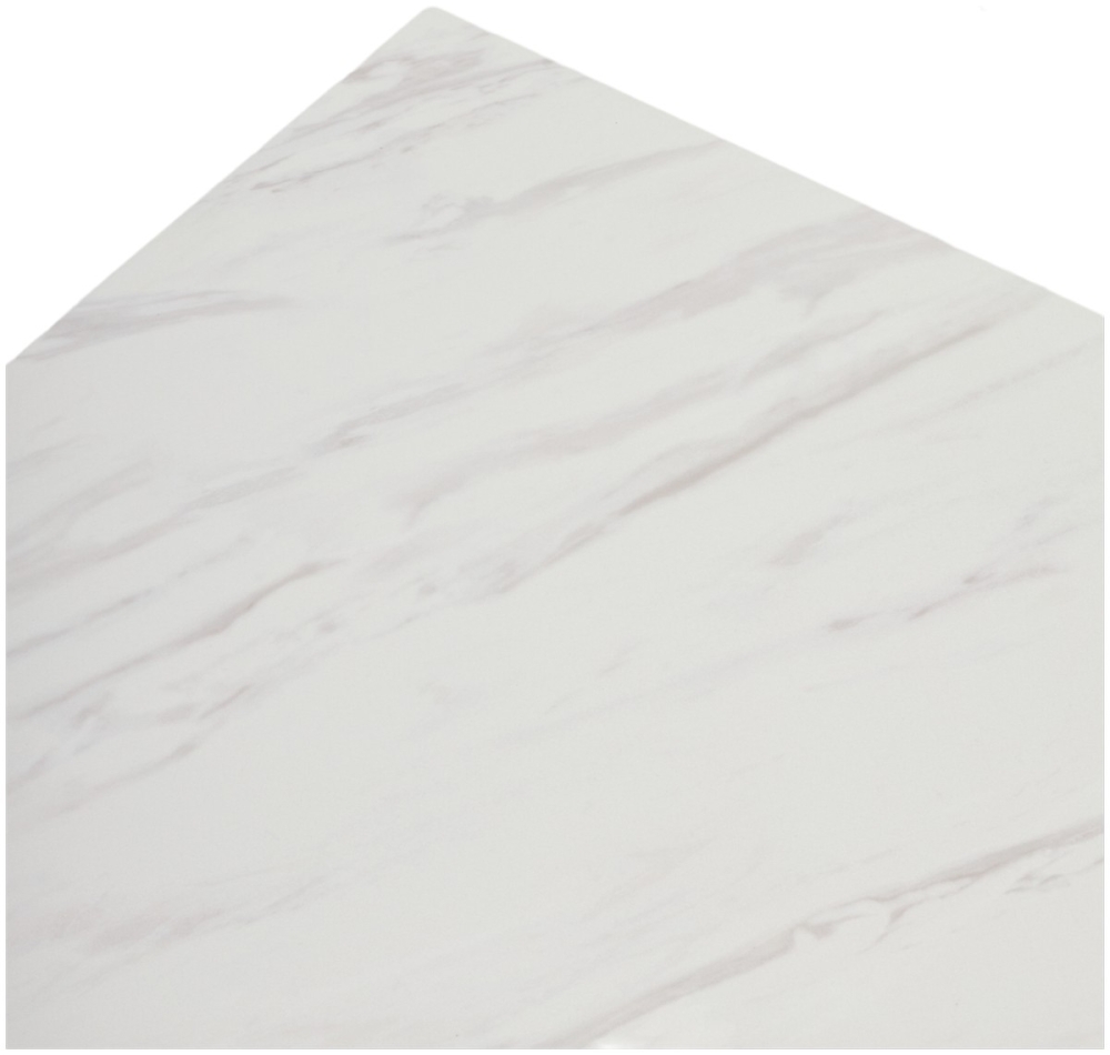 Товар Стол ESTEBIO 160 KL-99 Белый мрамор матовый, итальянская керамика/ Серый металлик, ®DISAUR MC64102