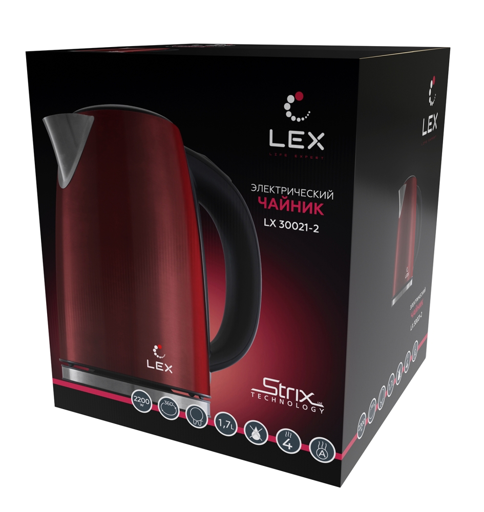 Товар Электрический чайник Чайник электрический LEX LX 30021-2