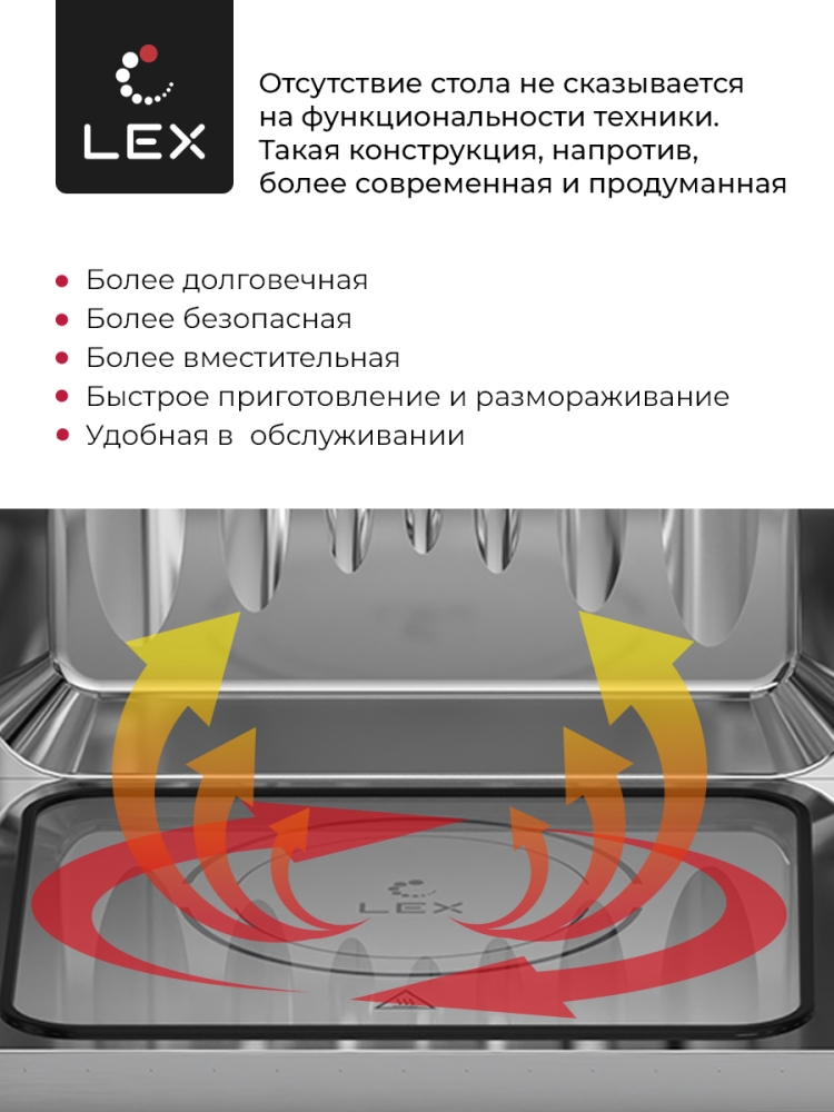 Товар Микроволновая печь Микроволновая печь встраиваемая  LEX BIMO 20.07 IX