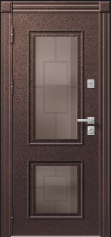 Товар Дверь Термо Premium 1 Шоколадный Муар - Кашемир Белый DIS007382