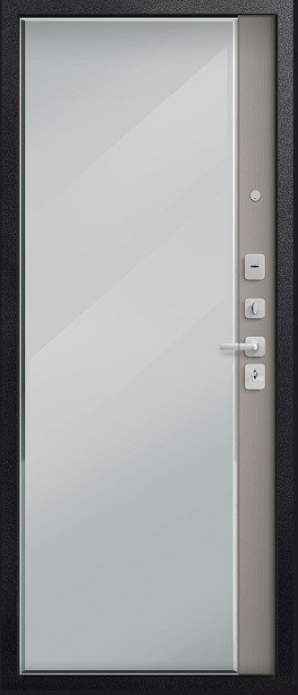 Товар Дверь V-04 Черный муар - кашемир грей(зеркало) DIS007343