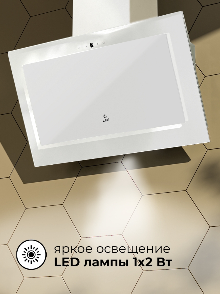 Товар Наклонная вытяжка Вытяжка кухонная наклонная LEX Mio GS 600 White