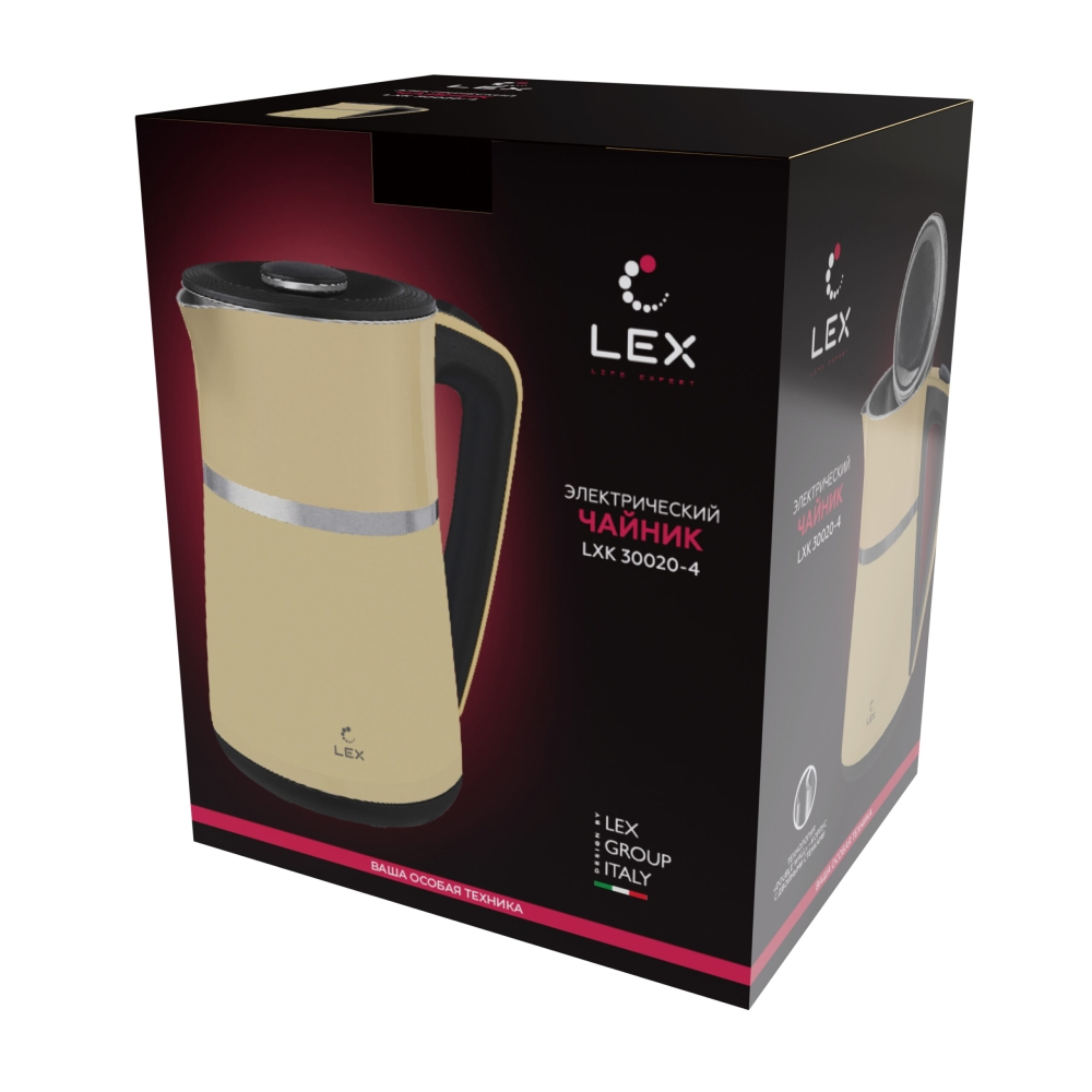 Товар Электрический чайник Чайник электрический LEX LXK 30020-4
