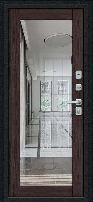 Товар Дверь Браво Thermo Флэш МФ/BChrome Букле черное/Wenge Melinga DIS007444