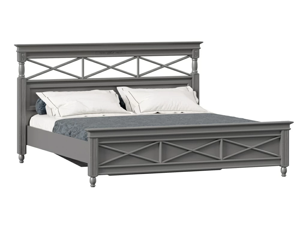 Амели Кровать 1800 с кроватным основанием (Оникс Серый) LD204461