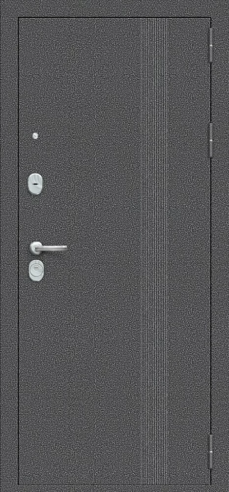 Дверь Тайга-9 Вертикаль Антик Серебряный/Серый BR5596